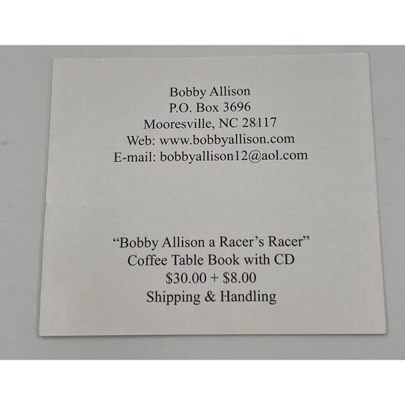 Bobby Allison Autographed Card Racing The Leader Of The Alabama Gang - Picture 3 of 3